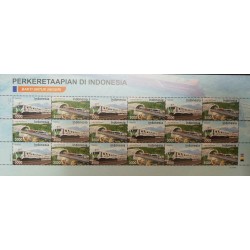 L) 2016 INDONESIA, TRAINS, LOCOMOTIVE, TRANSPORT, BRIDGE, RAILWAY, MNH