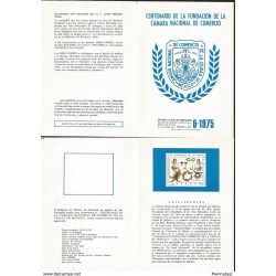 J) 1975 MEXICO, WITHOUT STAMPS, CENTENARY OF THE FOUNDATION OF THE NATIONAL CHAMBER OF COMMERCE, FDB