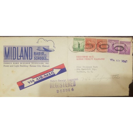 O) UNITED STATES-USA. MUTE CANCELLATION- SPECIAL DELIVERY,JOHN TYLER SCT 815, INDUSTRY-AGRICULTURE,EDUCATION