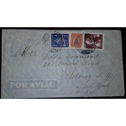O) 1945 PORTUGAL, PRES. ANTONIO OSCAR FRAGOSO, ASTROTABE, AIRMAIL, USA