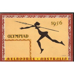 O) 1956 AUSTRALIA, OLYMPIAD IN MELBOURNE 1956-JAVELIN THROW-SPORT, XF