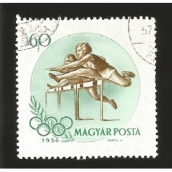 O) 1956 HUNGARY, OLYMPIC GAMES AT MELBOURNE-WOMEN HURDLERS, WITH CANCELLATION, XF