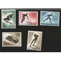 O) 1955 SAN MARINO, WINTER OLYMPIC GAMES AT CORTINA DÁMPEZZO, SKIER GOING DOWN HILL- ICE HOCKEY PLAYER-SKIER-TOBOGGANING