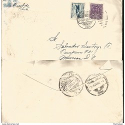 J) 1940 MEXICO, CROSS OF PALENQUE, CAMPAIN AGAINST MALARIA, MULTIPLE STAMPS, AIRMAIL, CIRCULATED COVER, FROM MEXICO 