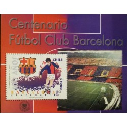 O) 1999 CHILE, BARCELONA SOCCER CLUB-SPORT-FOOTBALL COAT,SOUVENIR MNH