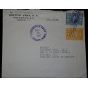 O) 1941 HONDURAS, PRES. CARIAS SC C90 15c blue, SEAL HONDURAS SC 336 1c orange, AIRMAIL FROM HOSPITAL VIERA TO USA