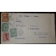 L) 1923 COLOMBIA, COAT OF ARMS, BROWN, 3C, PROVISIONAL, GREEN, NARINO, 2C, CIRCULATED COVER FROM COLOMBIA TO SWITZERLAND
