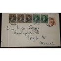L) 1928 ARGENTINA, 1 CENTAVO, BROWN, RIVADAVIA, 5C, ORANGE, 2C, GREEN, CIRCULATED COVER FROM ARGENTINA