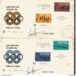 J) 1968 MEXICO, GAMES OF THE XIX OLYMPIAD, FOURTH PRE-OLIMPICAL POSTAL SERIES, BASQUETBALL