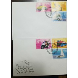 O) 2018 SPANISH ANTILLES, BICYCLE. MOTORCYCLE -SHIP-BUS-CAB. TRANSPORTATION OF SERVICE TO TOURISM, FDC XF