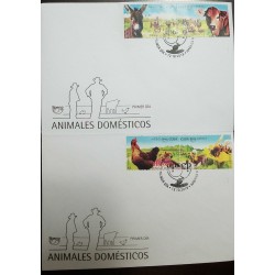 O) 2018 SPANISH ANTILLES, AMERICA UPAEP, BEES-BEEKEEPING,CATTLE.AVICOLA PRODUCTION-HENS, DONKEY, RURAL LANDSCAPE, FDC XF