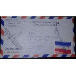 O) 1989 GUATEMALA, FRENCH REVOLUTION SCT C833, ENTREGA INMEDIATA-IMMEDIATE DELIVERY-SPECIAL DELIVERY, AIRMAIL TO FINLAND, XF