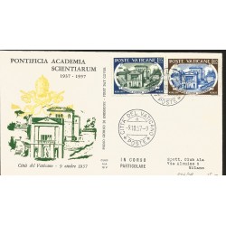 J) 1957 VATICAN CITY, POLISH ACADEMY OF SCIENCES, MULTIPLE STAMPS, FDC 