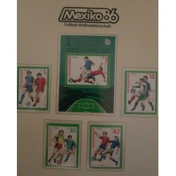 O) 1985 BULGARIA, 1986 WORLD CUP SOCCER CHAMPIONSHIPS MEXICO - VARIOUS SOCCER PLAYS - SCT 3087- 3090 - SCT 3091, MNH