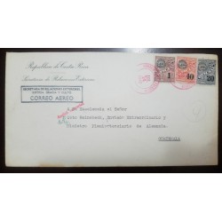 O) 1940 COSTA RICA, PERFINS, ISSUED TO OFFICIALS FOR POSTAL PURPOSES, OFFICIALLY RECOGNIZED - AMTLICH VERWERTET