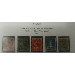 O) 1920 FRENCH OCCUPATION - CILICIA, SOWER, LIBERTY - EQUALITY - FRATERNITY, OVERPRINTED SURCHARGE OCCUPATION MILITAIRE 