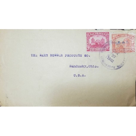 O) 1932 NICARAGUA, ARCHITECTURE - LEON CATHEDRAL - PALACE MANAGUA, TO USA