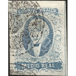 J) 1856 MEXICO, HIDALGO, MEDIO REAL, APAM DISTRICT, JUMBO MARGINS, MN 