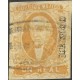 J) 1856 MEXICO, HIDALGO, UN REAL YELLOW, MEXICO DISTRICT, OVAL CANCELLATION, HEAVY GRAINED