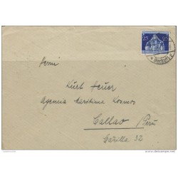 G)1936 GERMANY, PERU INBOUND FLIGHTS, CIRCULATED COVER FROM HEILBRONN TO CALLAS, PERU, XF