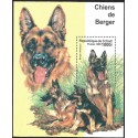 V) 1999 CHAD, DOGS, CHIENS DE BERGER, BERGER ALLEMAND, SOUVENIR SHEET, MNH