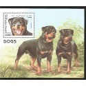 V) 1997 SOMALIA, DOGS, DOG ROTTWEILER, SOUVENIR SHEET, MNH 