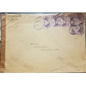 O) 1931 CIRCA - CANAL ZONE, GAILLARD CUT SC C11 20c red violet. FROM CRISTOBAL TO USA, VIA AIRMAIL, CENSORSHIP, XF