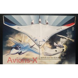 O) 2012 BURUNDI, X PLANE - AIRCRAFT LINE NASA , AVIONS X -X48B BOEING - X38 SCALED -X35 LOCK HEED MARTIN USAF. X51 WAVERIDER