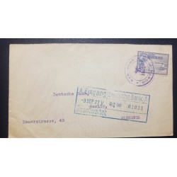 O) 1927 CIRCA - COSTA RICA, AIRPLANE SC C1 20c, TO GERMANY