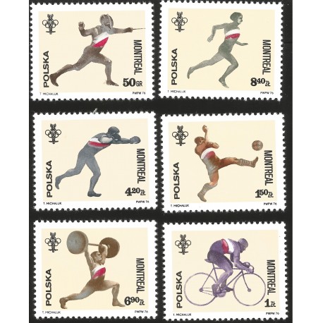 V) 1976 POLAND, 21ST OLYMPIC GAME, MONTREAL CANADA, MNH