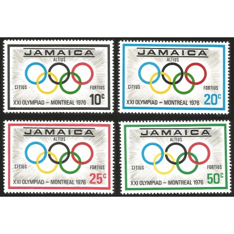 V) 1976 JAMAICA, 21ST OLYMPIC GAME, MONTREAL CANADA, SET OF 4, MNH