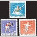 V) 1970 HUNGARY, 75TH ANNIV. OF THE HUNGARIAN OLYMPIC COMMITTEE, SET OF 3, MNH