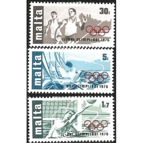 V) 1976 MALTA, 21ST OLYMPIC GAMES, MONTREAL, CANADA, MNH