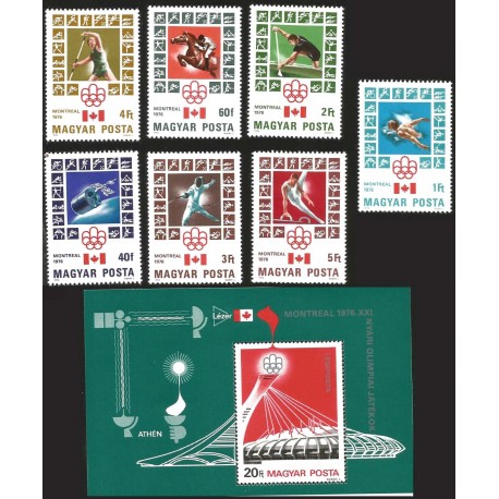 V) 1976 HUNGARY, 21ST OLYMPIC GAMES, MONTREAL, CANADA, MNH