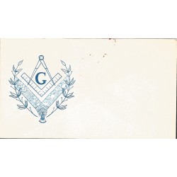 J) 1900 FRANCE, MASONIC SYMBOL, BLUE, MASONIC GRAND LODGE, FDC 