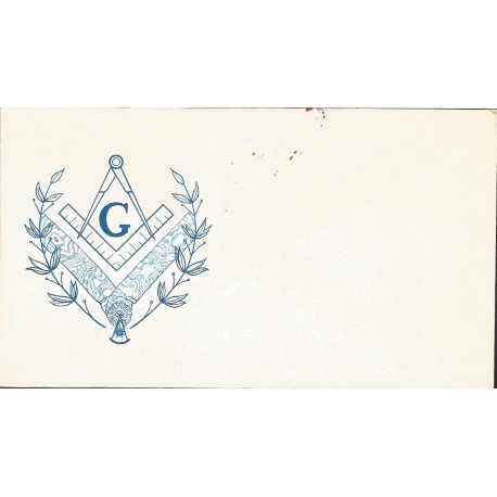 J) 1900 FRANCE, MASONIC SYMBOL, BLUE, MASONIC GRAND LODGE, FDC 