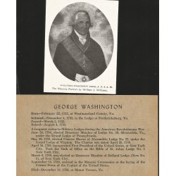 J) 1899 UNITED STATES, GEORGE WASHINGTON, ALEXANDRIA WASHINGTON LODGE, THE MASONIC