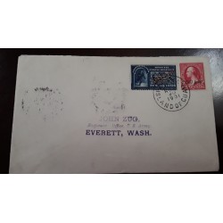 O) 1901 GUAM, US POSSESSIONS, ENGINEER OFFICE US ARMY, SPECIAL DELIVERY 10c OVERPRINTED IN RED - MESSENGER RUNNING, WASHINGTON 
