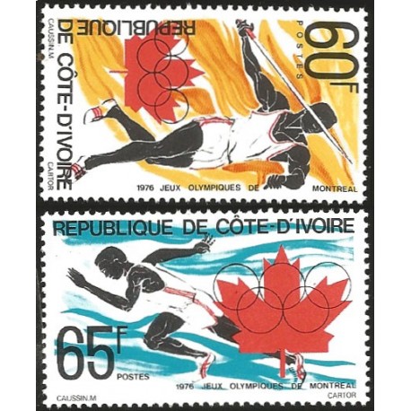 V) 1976 IVORY COAST, 21ST OLYMPIC GAMES, MONTREAL, CANADA, MNH