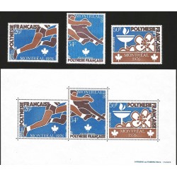 V) 1976 FRENCH POLYNESIA, 21ST OLYMPIC GAMES, MONTREAL, CANADA, MNH