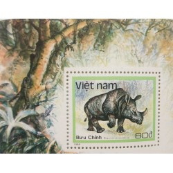 L) 1988 VIETNAM , RINOCERONS, ANIMALS, FAUNA, NATURE, WILDLIFE, MNH