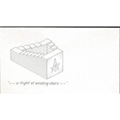 J) 1973 UNITED STATES, MASONIC GRAND LODGE, A FLIGHT OF WINDING STAIRS, FDC