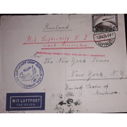 O)  1929 GERMANY, GRAF ZEPPELIN CROSSSIN OCEAN -SC C39 4m, LUFTPOST  - LUFTSCHIFF GRAF ZEPPELIN, TO USA