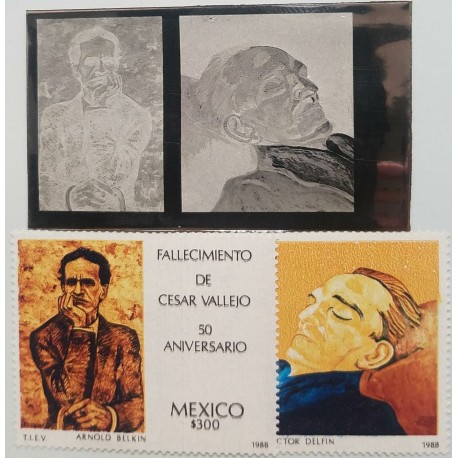L) 1988 MEXICO, DEATH OF CESAR VALLERO 50 ANNIVERSARY, PEOPLE, ARNOLD BELKIN