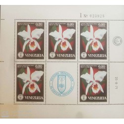 O) 1971 VENEZUELA, SOCIETY OF NATURAL HISTORY - FLOWER - CATTLEYA PERCIVALIANA - ORCHIDS, MNH