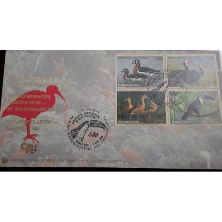 O) 2003 UNITED NATIONS, ENDANGERED SPECIES. BIRD - FDC XF