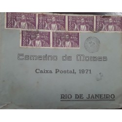 V) 1971 BRAZIL, MULTIPLE STAMPS, ESMERINO DE MORAES, BLACK CANCELLATION