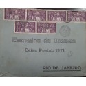 V) 1971 BRAZIL, MULTIPLE STAMPS, ESMERINO DE MORAES, BLACK CANCELLATION, CIRCULATED COVER TO RIO DE JANEIRO