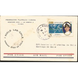 V) 1971 CARIBBEAN, CUBAN PHILATELIC FEDERATION, XXXV FLIGHT ANNIVERSARY CAMAGUEY-SEVILLA, TTE. ANTONIO MENÉNDEZ PELÁEZ, FDC