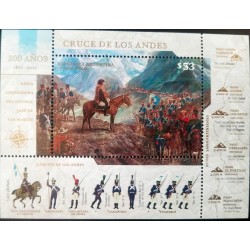 V) 2017 ARGENTINA, 200 YEARS OF THE CROSSING OF THE ANDES, SAN MARTIN, MNH